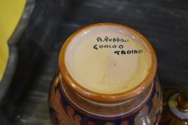 Vaso con coperchio degli anni 40 Gualdo Tadino A. Rubboli