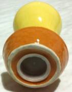 Salvadanaio vintage in ceramica Titti giallo Made in Italy fatto a mano