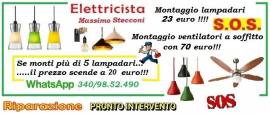 Lampadario e plafoniere led Talenti Montesacro Roma 