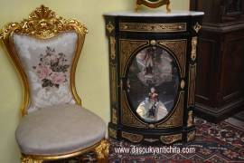 Angoliera-servante stile Napoleone III in legno ebanizzato
