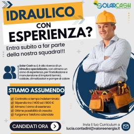 Idraulico specializzato con esperienza