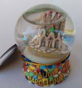 Palla di neve dipinta a mano Jumi souvenir di Barcellona Gaudi Sagrada Familia nuova certificato