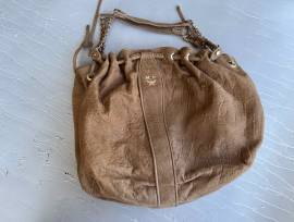 MCM borsa donna in pelle martellata naturale usata