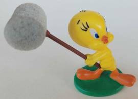 Personaggio Warner Bros Titti giocatore di croquet dipinto a mano Bullyland Made in Germany, 2000