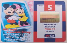 Scheda telefonica Ricarica Tim €.5 Mms, loghi e suonerie Disney MST5-K ETU D2
