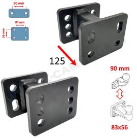 Prolunga 125 mm per gancio di traino