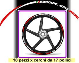 Adesivi cerchi per moto HONDA CBR 600 RR 6 pezzi omaggio