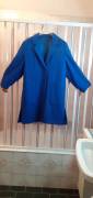 Cappotto donna in lana color blu carta zucchero taglia 48/50