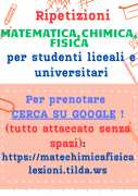 Ripetizioni di matematica, chimica e fisica
