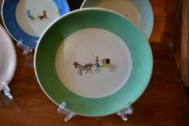 Sei piatti da collezione anni 50 carrozze Creazioni La Fonte Richard Ginori