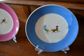 Sei piatti da collezione anni 50 carrozze Creazioni La Fonte Richard Ginori