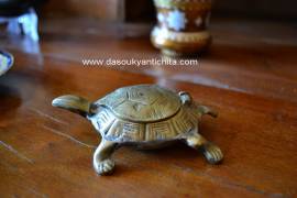 Posacenere in ottone a forma di tartaruga vintage