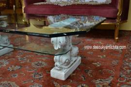 Tavolino da salotto vintage anni 70 pietra e cristallo