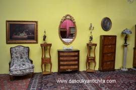 Specchiera ovale dorata stile Barocco