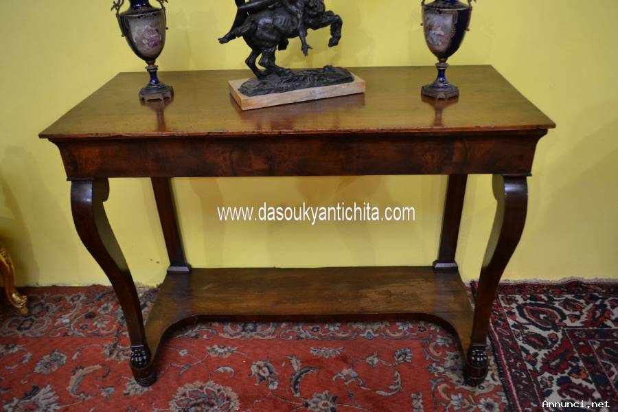Antica console in noce stile Carlo X