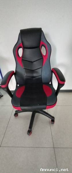 Poltrona Gaming Rossa e Nera,