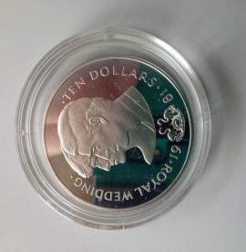 ROYAL WEDDING TEN DOLLARS 1981 RE CARLO e PRICIPESSA DIANA