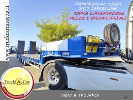 SEMIRIMORCHIO OZGUL–2022–CARRELLONE+RAMPE IDRAULICHE TRASLANTI– MEZZO D’OPERA/ STRADALE 
