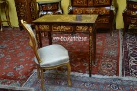 Scrittoio intarsiato stile Luigi XVI 80 cm. con cassetto