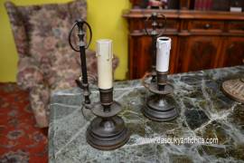 Coppia di abat jour in bronzo anni 40/50