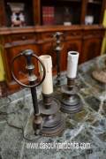 Coppia di abat jour in bronzo anni 40/50