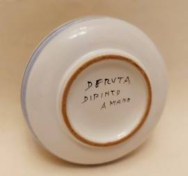 Portagioie o scatolina Deruta modello bombato di alta qualità dipinta a mano Portagioie o scatolina Deruta modello bombato di alta qualità dipinta a mano