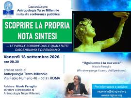 Nicola Feruglio "SCOPRIRE LA PROPRIA NOTA SINTESI" (Conferenza 18 settembre a Roma) Nicola Feruglio "SCOPRIRE LA PROPRIA NOTA SINTESI" (Conferenza 18 settembre a Roma)