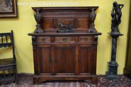 Credenza doppio corpo stile Neorinascimento prima metà del XX secolo