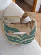 Borse in lana all'uncinetto e Borse nuove in juta, Borse in lana all'uncinetto e Borse nuove in juta,
