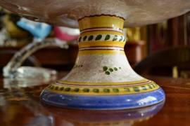 Alzata centrotavola anni 60 ceramica Tiber di Deruta