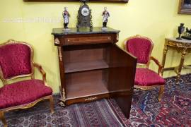 Credenza intarsiata stile Napoleone III con piano in marmo