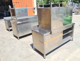 VARI TAVOLI DA LAVORO ACCIAIO INOX USATI VARI TAVOLI DA LAVORO ACCIAIO INOX USATI