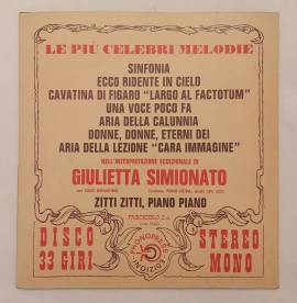 Teatro Dell'Opera Lirica vinile 33 giri:Il Barbiere Di Siviglia Etichetta:Phonopress, 1969