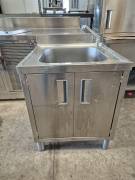 LAVELLO INOX 2 SPORTELLI USATO 