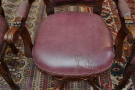 Trittico di poltrone da studio stile inglese Vittoriano Trittico di poltrone da studio stile inglese Vittoriano