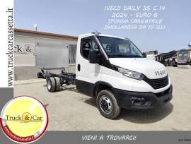 RIF.1360 IVECO DAILY 35 C 14 – 2024 – TELAIO CON SPONDA CARICATRICE DHOLLANDIA DA 10 Q.LI – EURO 6