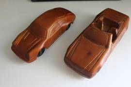 Modelli auto legno rifiniti a mano 1/18 Mercedes e Porsche pezzi unici 