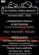 CORSI E LABORATORIO PRATICO DI TEATRO 2021-22