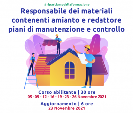 Responsabile Controllo Coordinamento Attività manutentive materiali contenenti Amianto | 30 ore