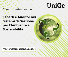 corso di perfezionamento in Esperti e Auditor nei Sistemi di Gestione per l’Ambiente