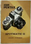 Libretto d'istruzioni in italiano macchina fotografica Pentax Asahi Spotmatic II 