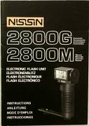 Nissin Flash Elettronico 2800G/2800M libretto d’istruzioni in italiano, inglese, tedesco e francese 