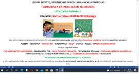 LEZIONI PRIVATE E DOPOSCUOLA  A DOMICILIO / FORMAZIONE A DISTANZA / ISTRUZIONE PARENTALE 