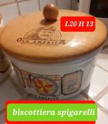 Barattoli+biscottiera ceramica spigarelli pz4