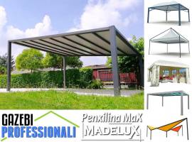 Pensilina 3x4 tettoia gazebo copertura veranda PVC gazebiprofessionali.com