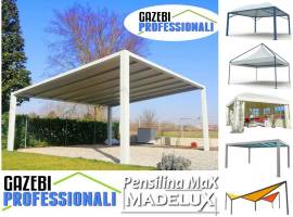 Pensilina 3x4 tettoia gazebo copertura veranda PVC gazebiprofessionali.com