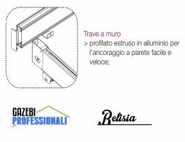 Pergola MOTORIZZATA 4x4 pensilina tettoia gazebo veranda tenda sole Madelux