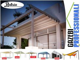 Pergola MOTORIZZATA 4x4 pensilina tettoia gazebo veranda tenda sole Madelux