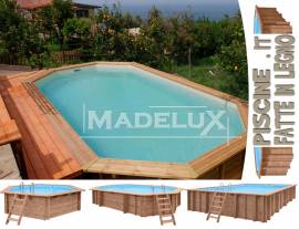 Piscina in legno completo 6x4m piscine fuoriterra piscine madelux