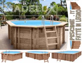 Piscina in legno completo 6x4m piscine fuoriterra piscine madelux